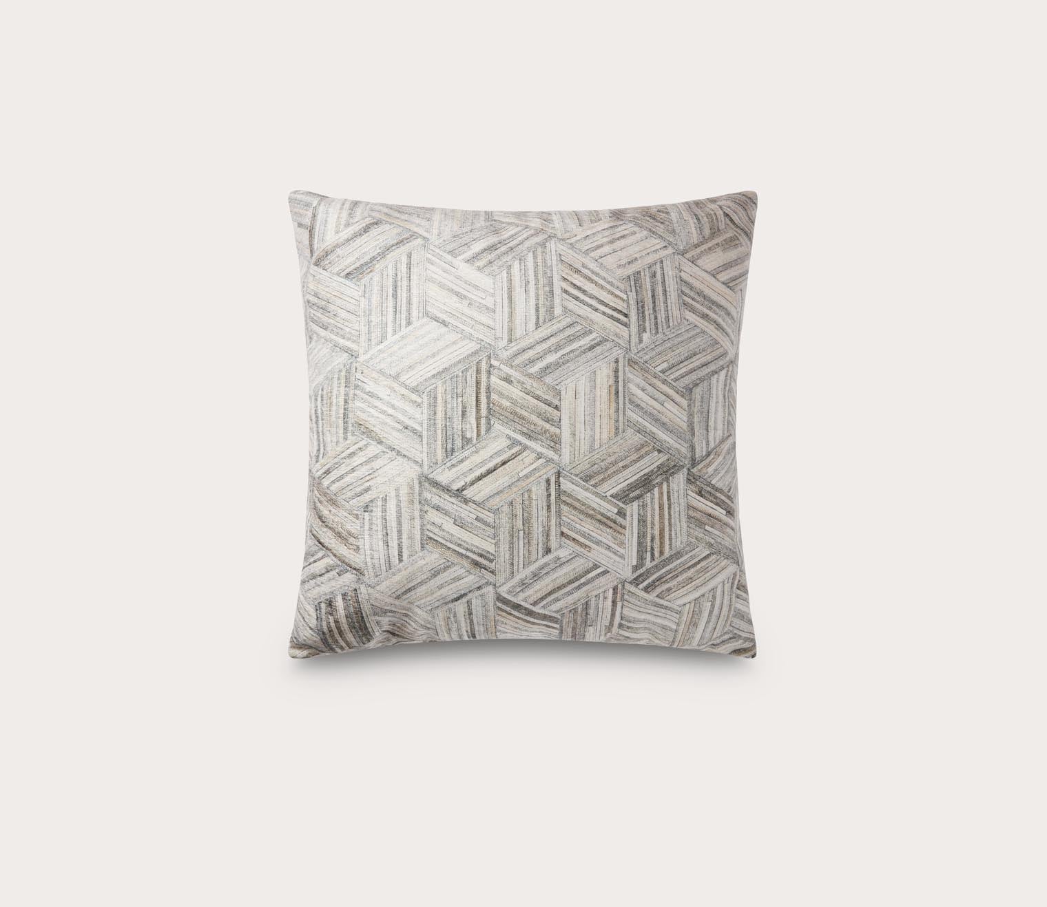 Loloi Lattice Faux Hide Floor Pillow Set of 2