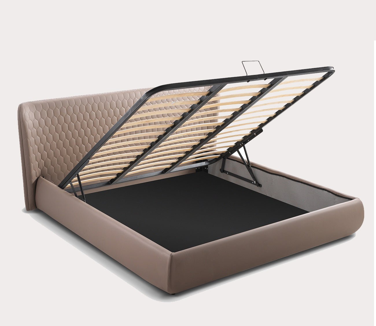 Agoura Leather Upholstered Storage Bed