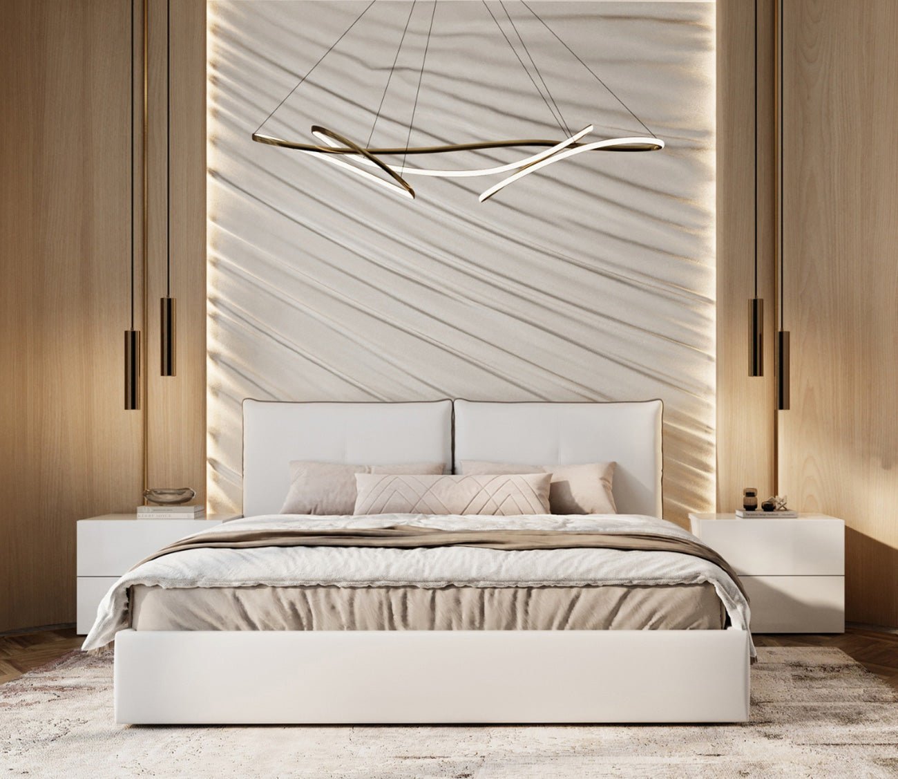 Aria Leather Upholstered Storage Bed