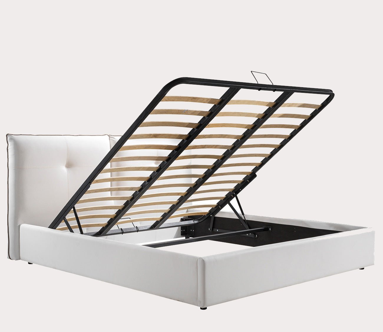 Aria Leather Upholstered Storage Bed