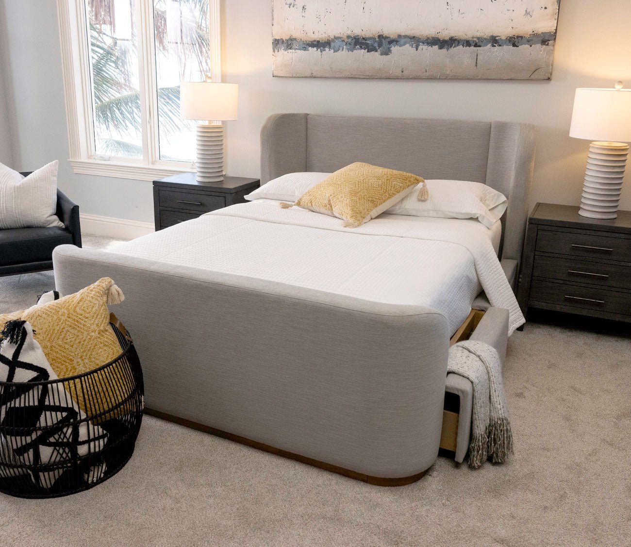 CM Home Hugo Upholstered Storage Bed