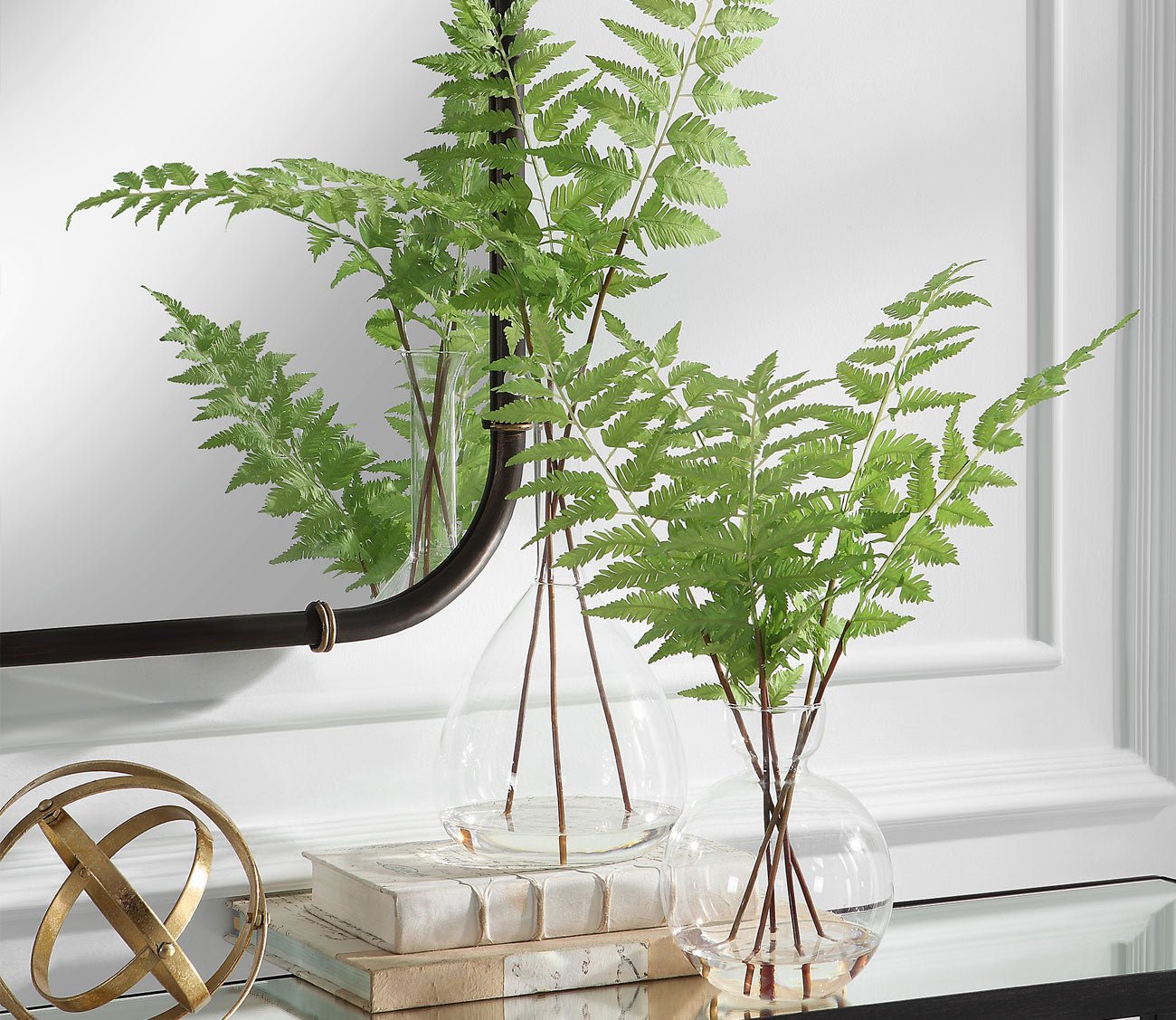 Country Faux Fern Plants Set of 2