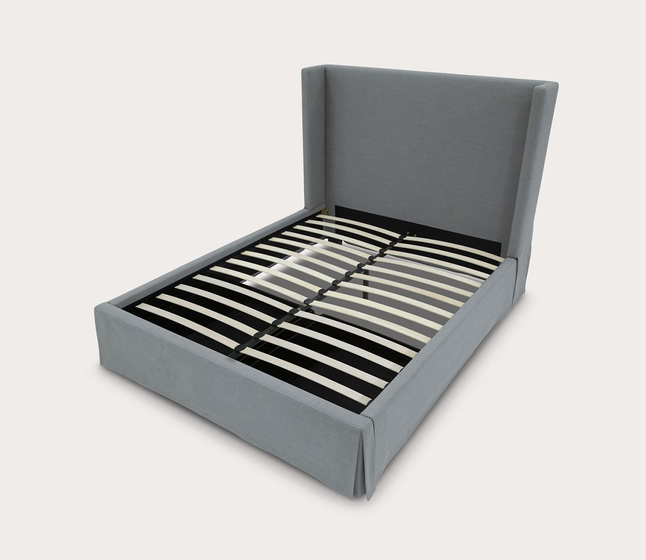 Cresta Upholstered Skirted Storage Panel Bed