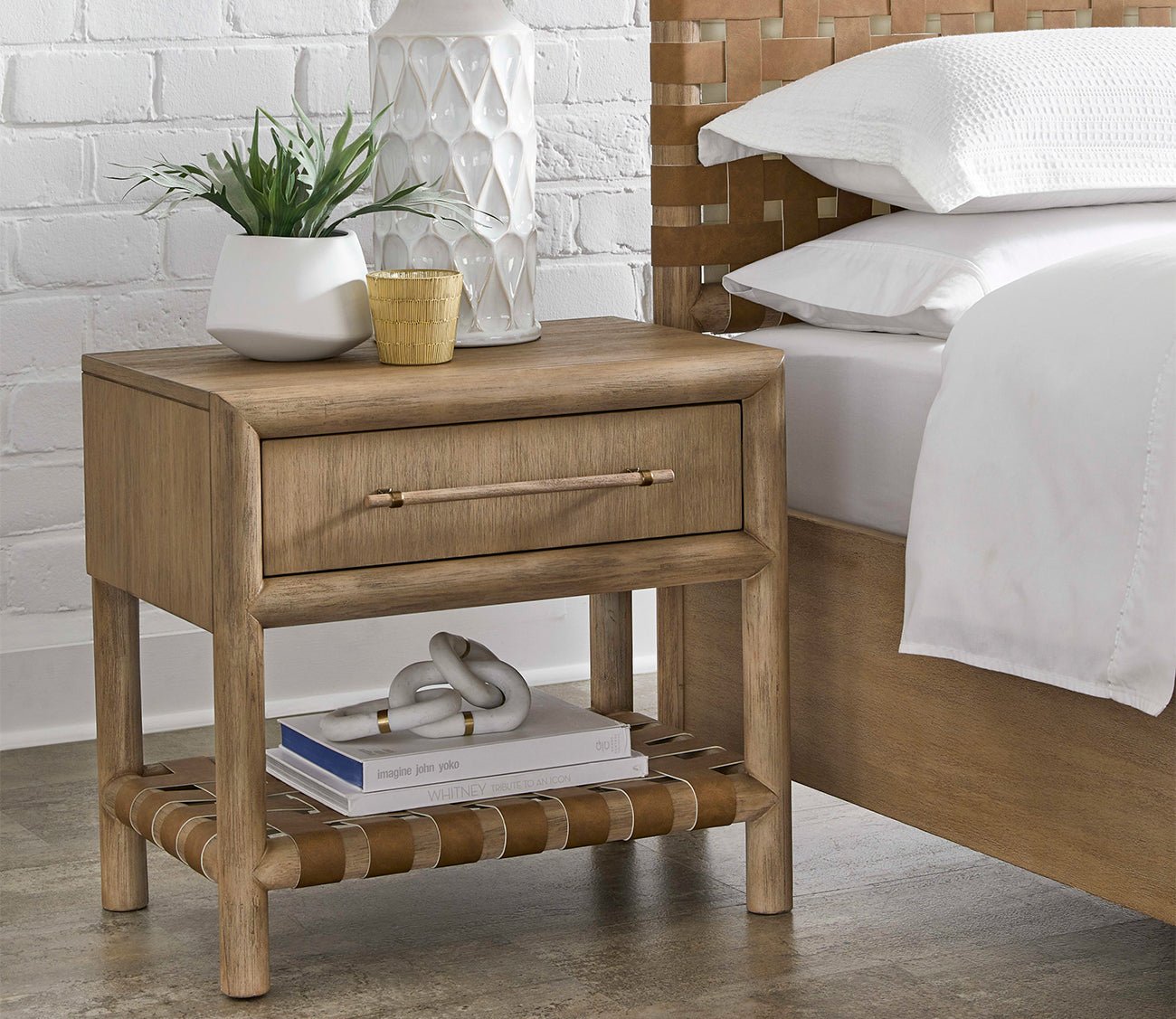 Dorsey 1-Drawer Nightstand with USB