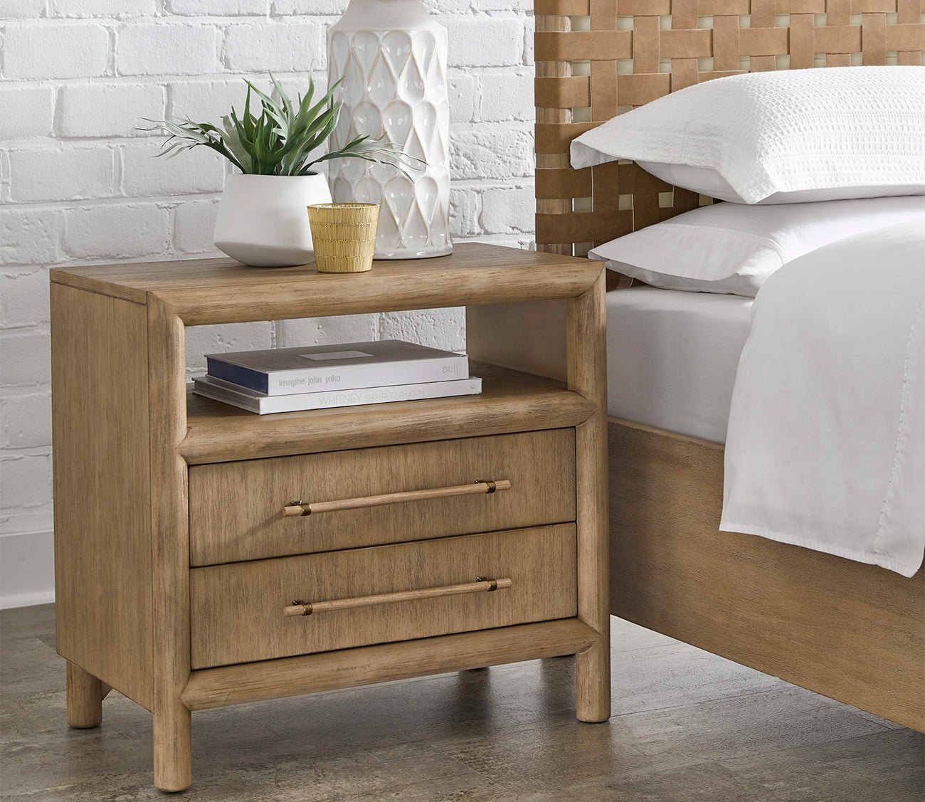 Dorsey 2-Drawer Nightstand with USB
