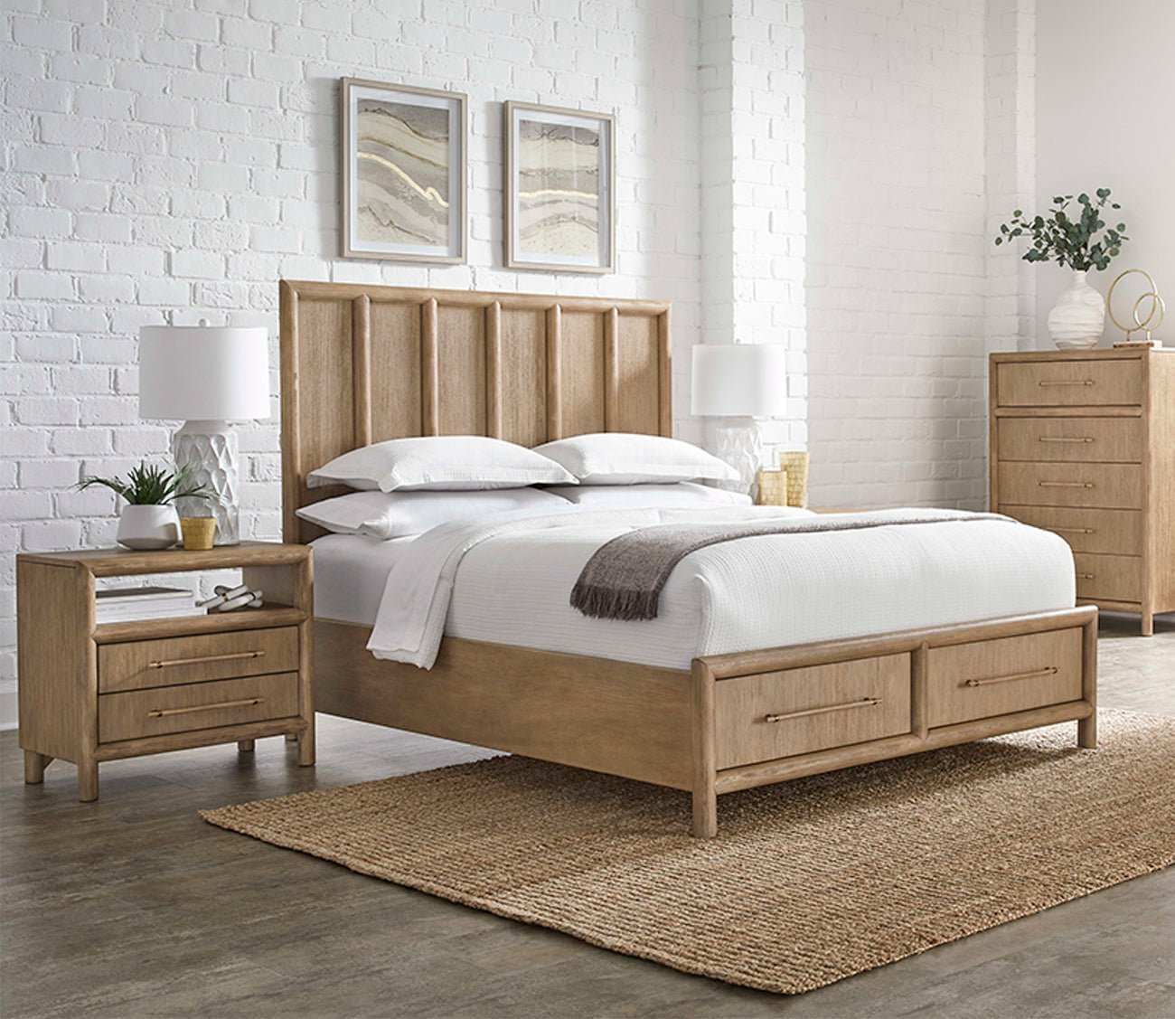 Dorsey 2-Drawer Nightstand with USB