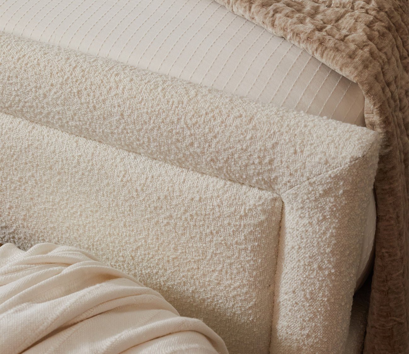 CM Home Dover Boucle Upholstered Bed