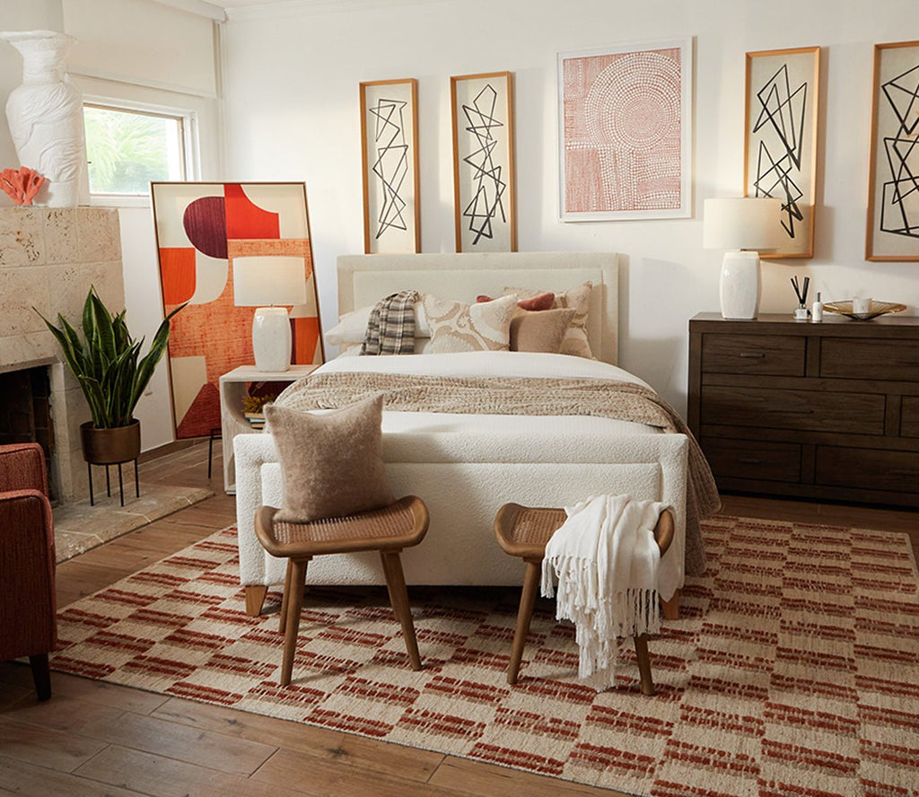 CM Home Dover Boucle Upholstered Bed