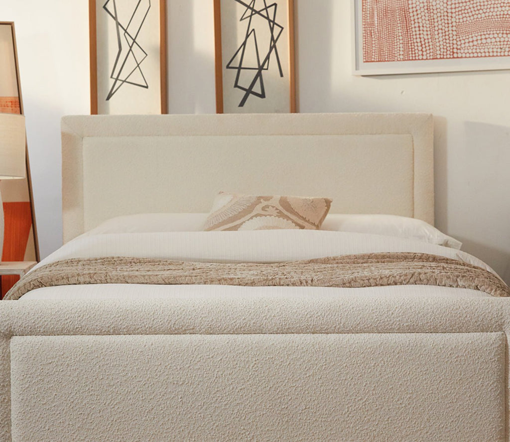 CM Home Dover Boucle Upholstered Bed