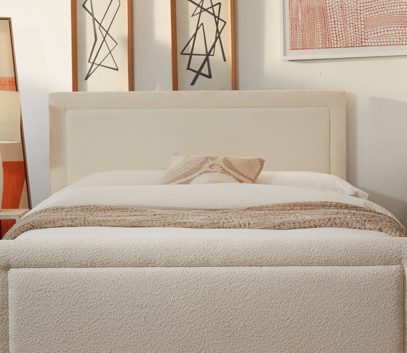 CM Home Dover Boucle Upholstered Bed