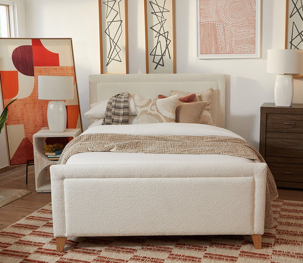 CM Home Dover Boucle Upholstered Bed