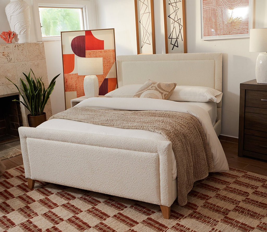 CM Home Dover Boucle Upholstered Bed