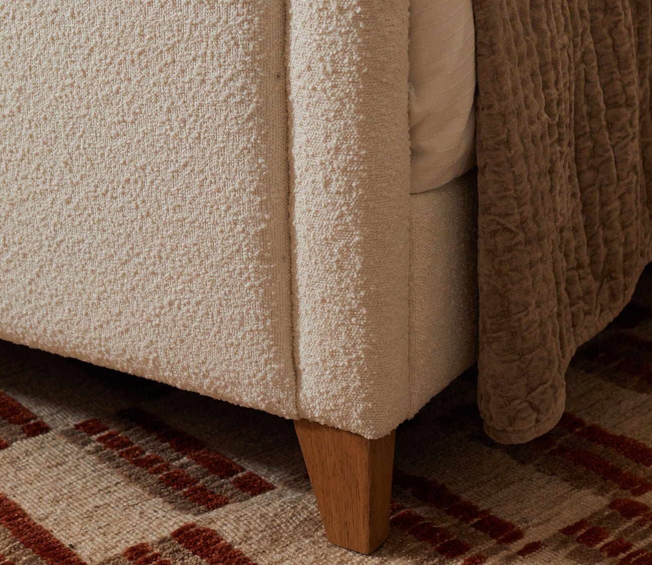 CM Home Dover Boucle Upholstered Bed