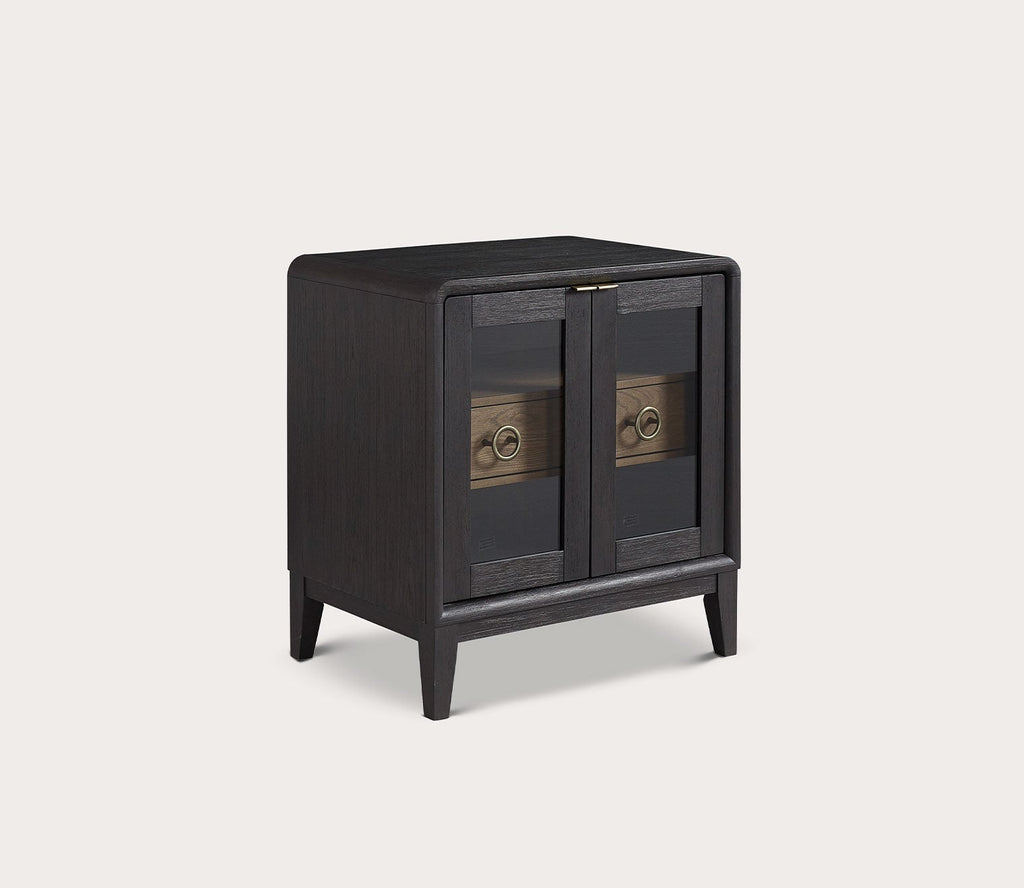 Elure Glass Door Nightstand
