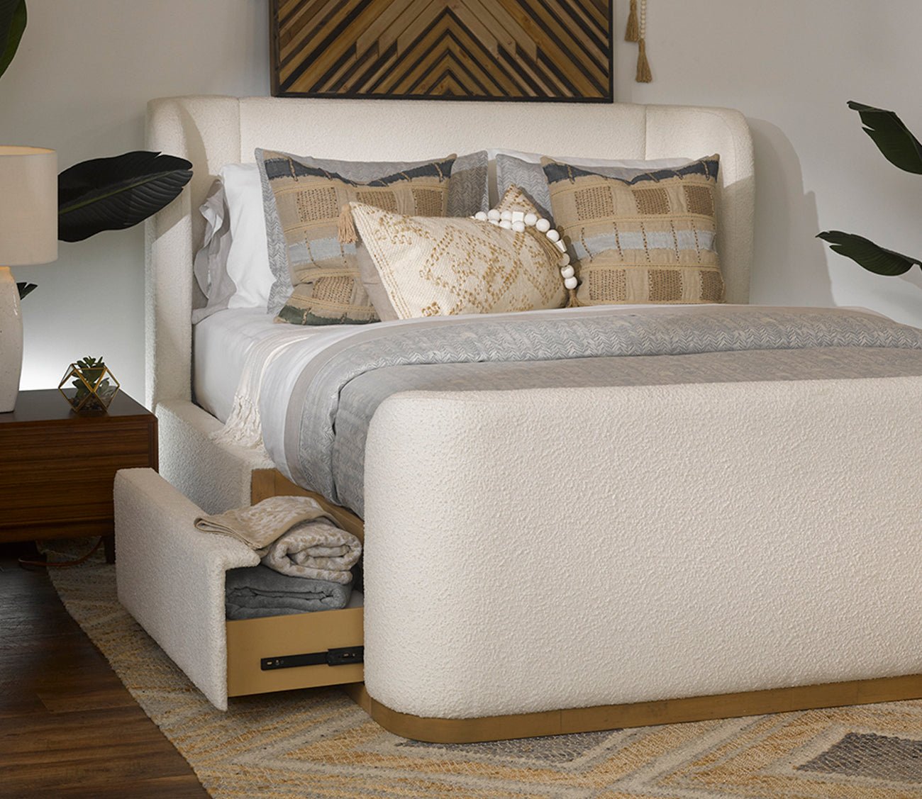 CM Home Hugo Upholstered Storage Bed