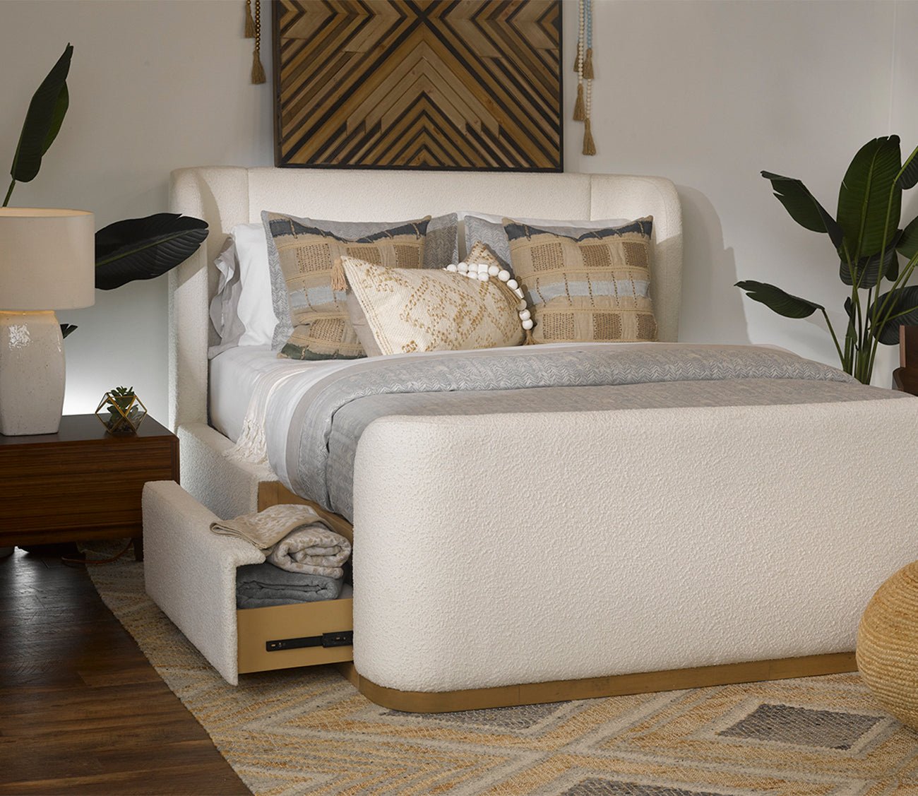CM Home Hugo Upholstered Storage Bed