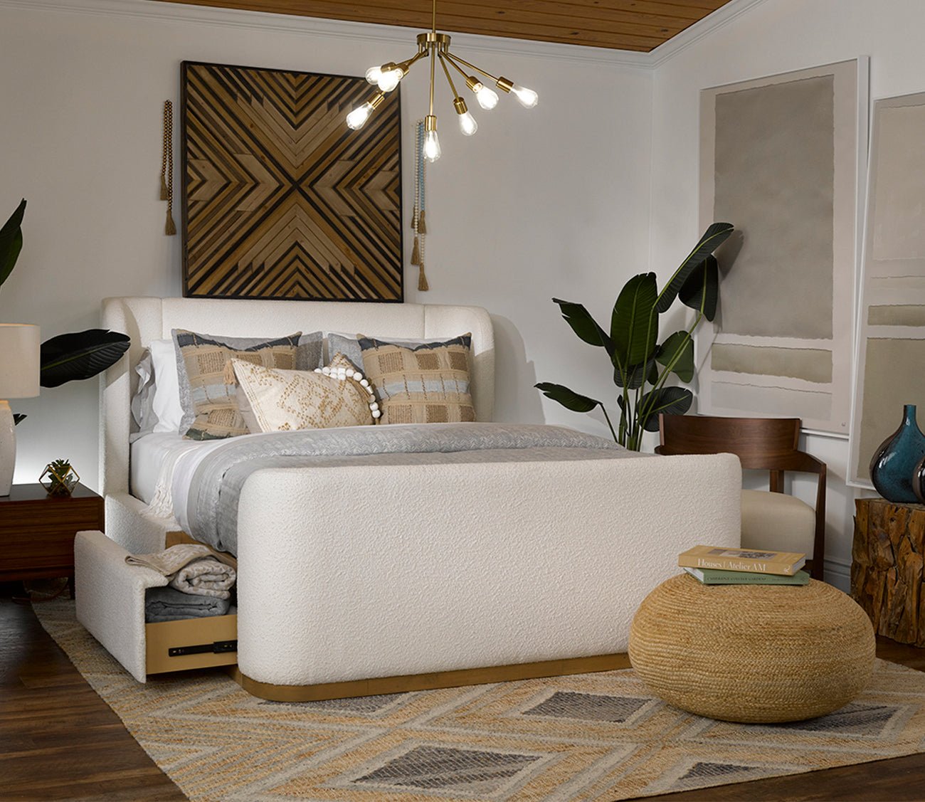 CM Home Hugo Upholstered Storage Bed