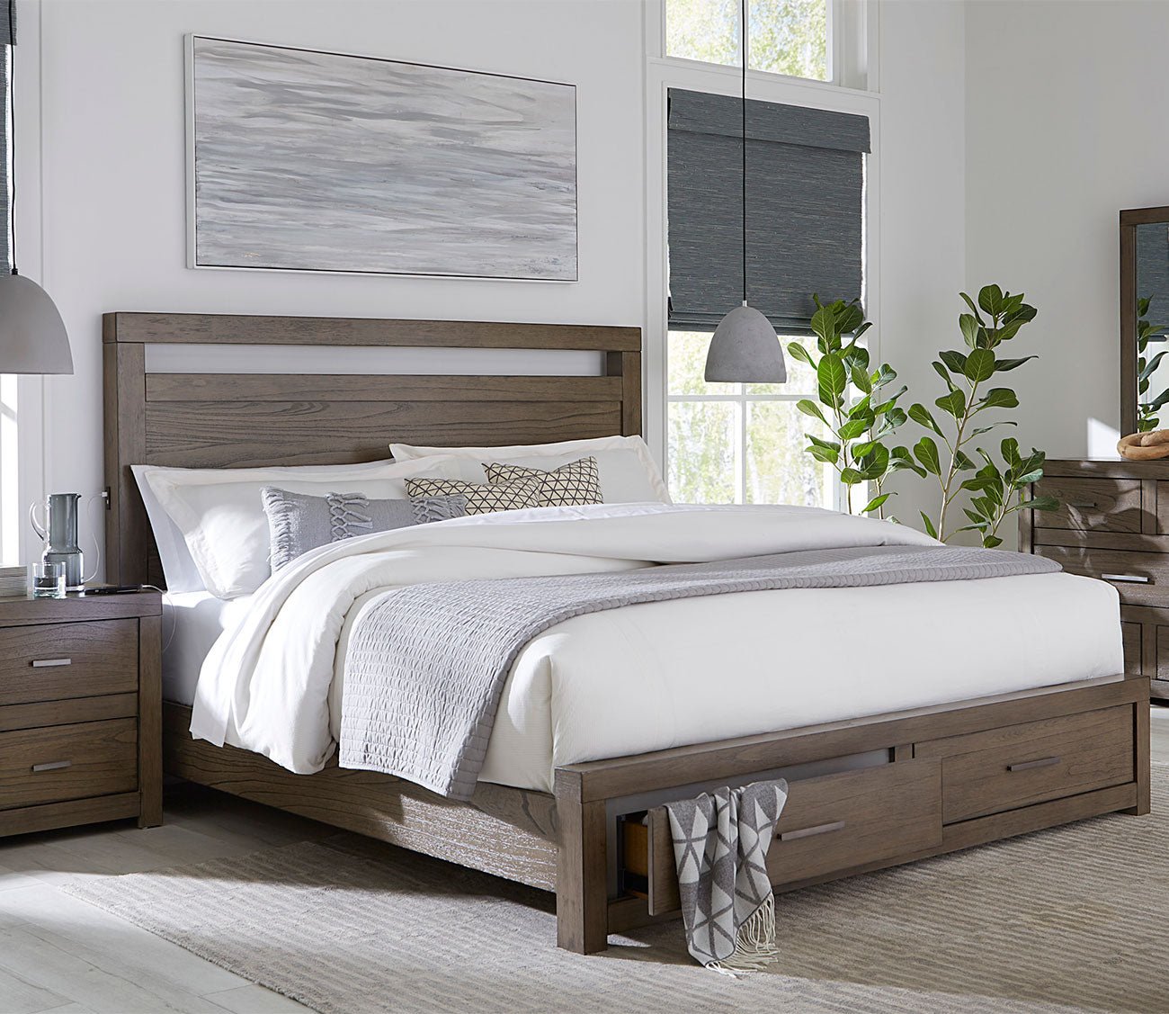 Aspen Home Modern Loft Storage Bed Bedroom Set