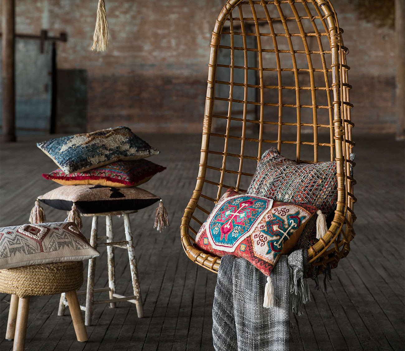 Loloi Southwestern Jute Throw Pillow Set of 2